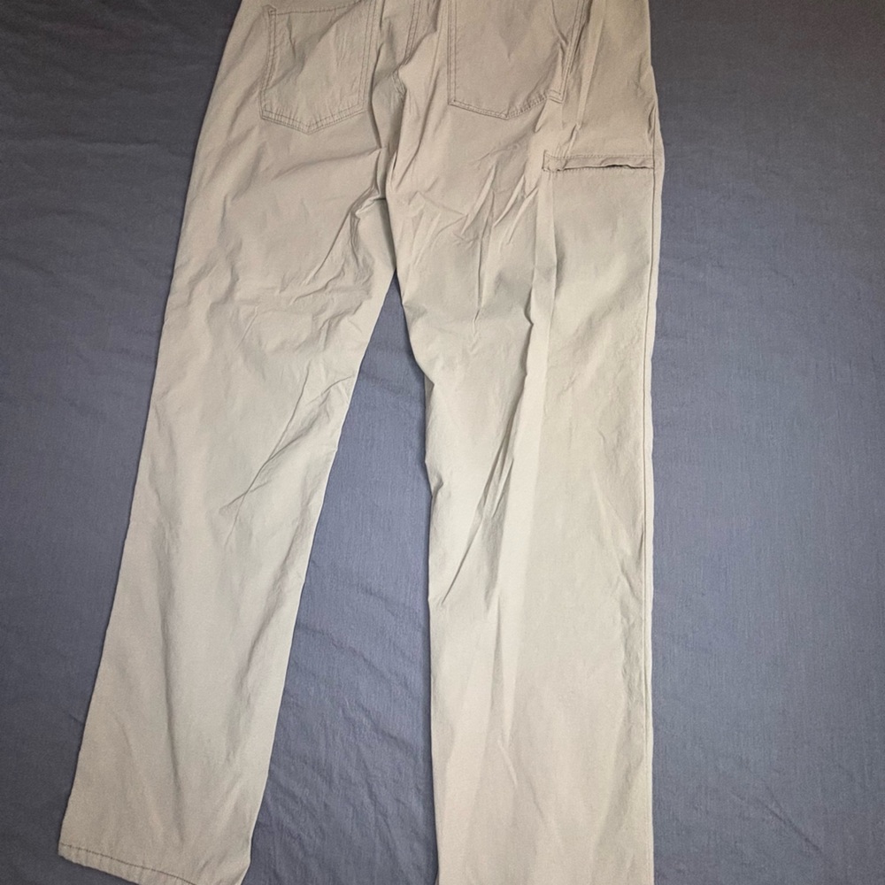 Men's Slim Straight Pants in Light Beige - Picture 2 of 3